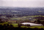 An "aerial" picture of Hillhampton Village taken from the top of nearby Abberley Clock Tower